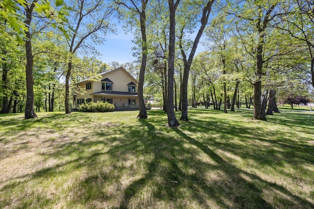view of grassy yard