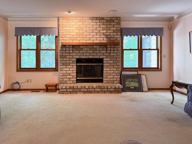 1626 Diane Rd, Mendota Heights, MN 55118 - unfurnished living room featuring carpet floors, healthy amount of natural light, and baseboards