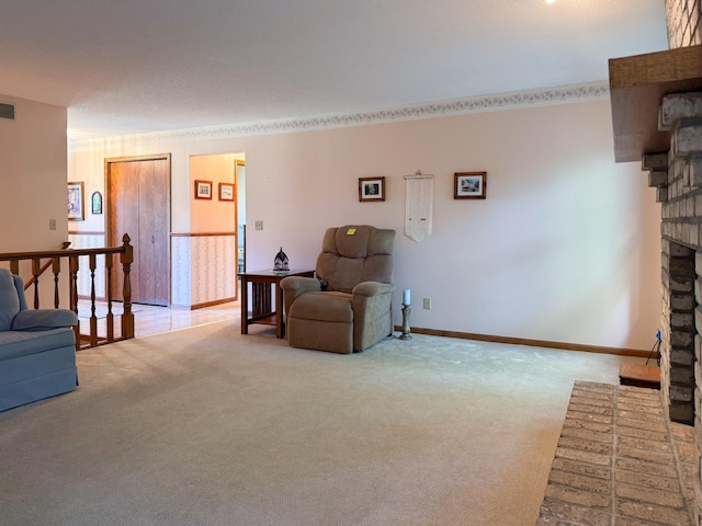 1626 Diane Rd, Mendota Heights, MN 55118 - carpeted living room featuring a fireplace and baseboards