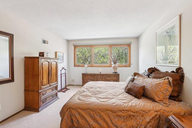 7676 Woodview Ct, Edina, MN 55439 - bedroom featuring light colored carpet and a textured ceiling