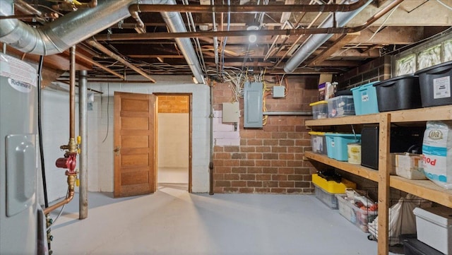 12586 220th St, Silver Lake, MN 55381 - unfinished below grade area featuring electric panel and electric water heater