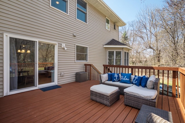 19062 180th Ave NW, Big Lake, MN 55309 - wooden terrace featuring an outdoor living space