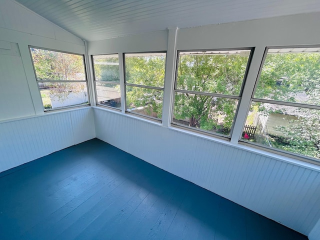 1536 Concordia Ave, Saint Paul, MN 55104 - unfurnished sunroom with vaulted ceiling and wood finished floors
