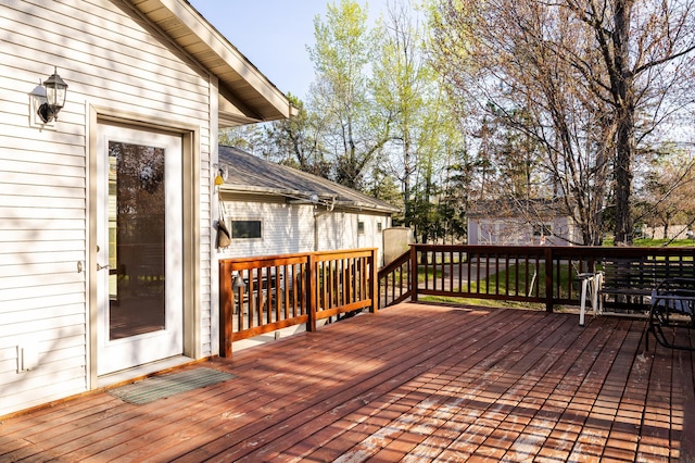 view of wooden terrace