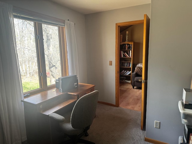7525 Filbert Ln NE, Turtle River Twp, MN 56601 - carpeted home office with plenty of natural light and baseboards