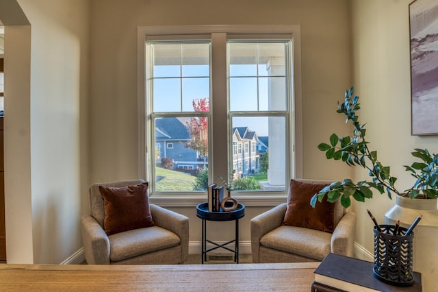 17796 Junelle Ct, Lakeville, MN 55044 - sitting room featuring baseboards and arched walkways
