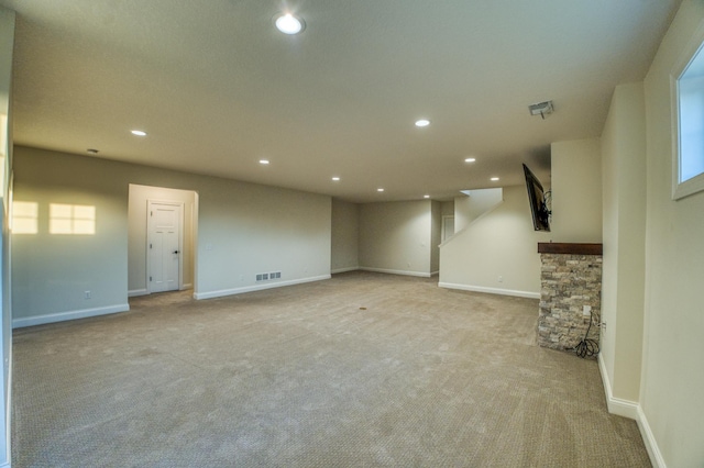 17796 Junelle Ct, Lakeville, MN 55044 - below grade area with carpet floors, recessed lighting, and baseboards
