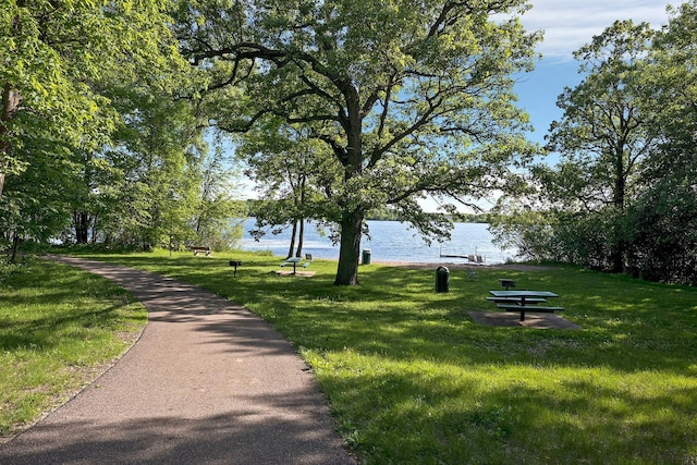 7081 Shawnee Ln, Chanhassen, MN 55317 - view of community with a water view and a yard