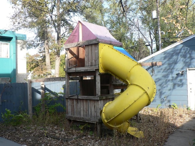 4422 Bryant Ave N, Minneapolis, MN 55412 - view of jungle gym featuring fence