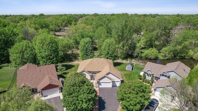 aerial view of a forest