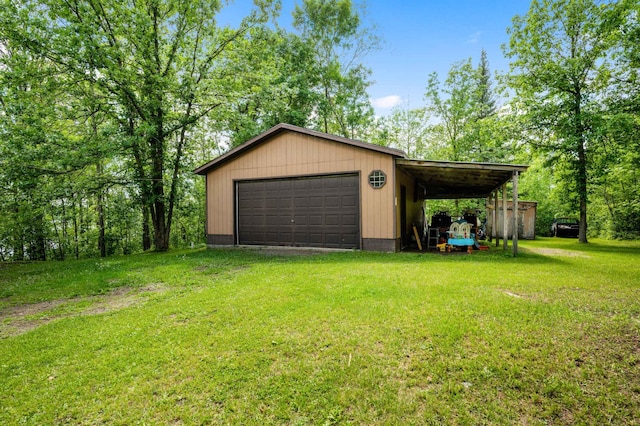 garage with a detached garage