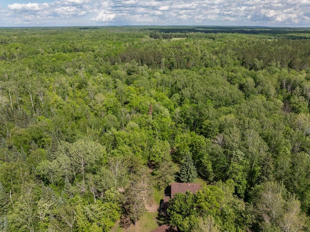 aerial view of a heavily wooded area