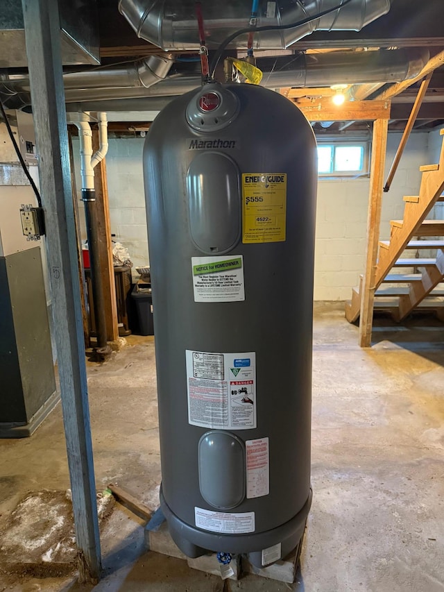 303 4th St S, Hoffman, MN 56339 - utility room with water heater
