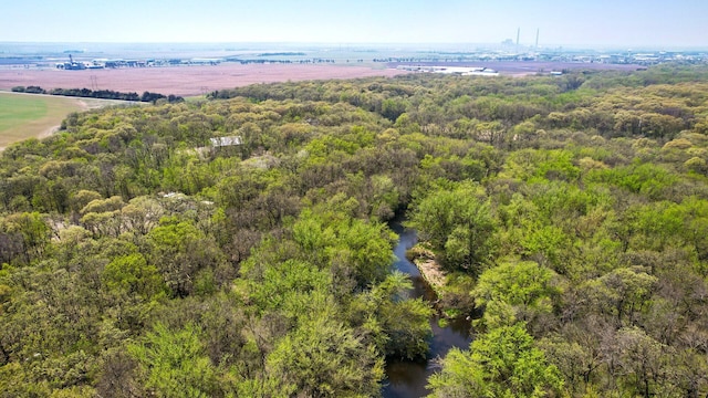 bird's eye view of a heavily wooded area