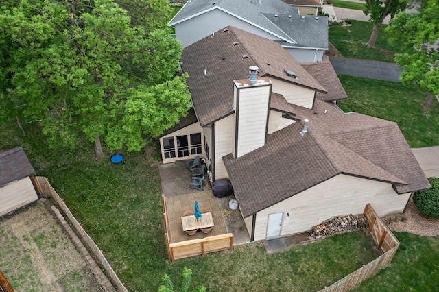 view from above of property