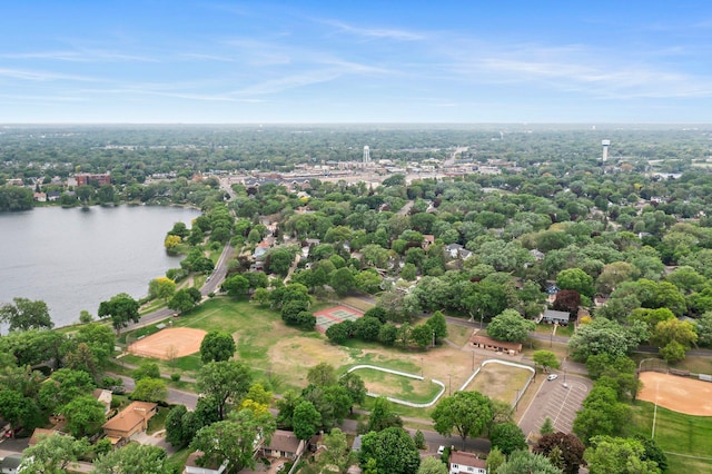 drone / aerial view of a large body of water