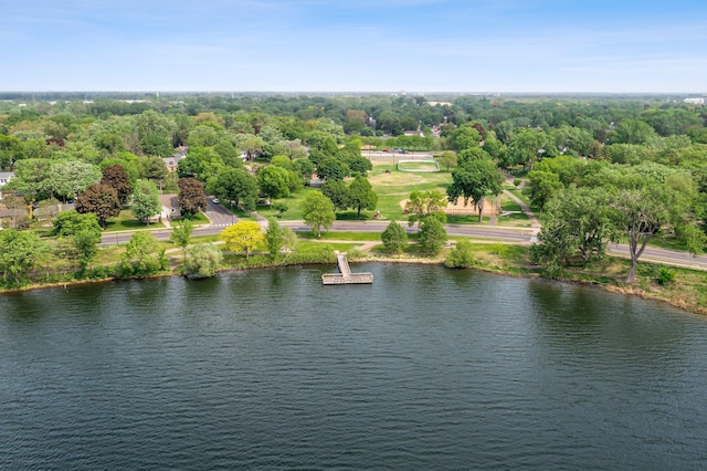 drone / aerial view of a large body of water