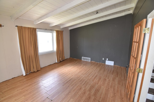 321 1st Ave SW, Baudette, MN 56623 - spare room featuring light wood finished floors and wooden ceiling