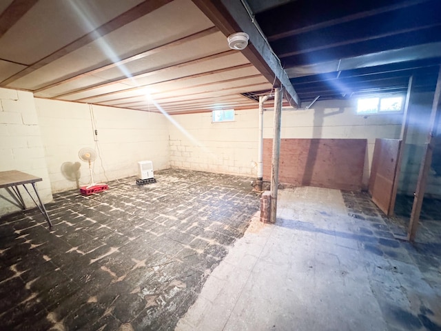 view of basement