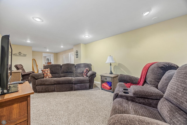 1214 8th St N, Moorhead, MN 56560 - carpeted living area with recessed lighting and baseboards