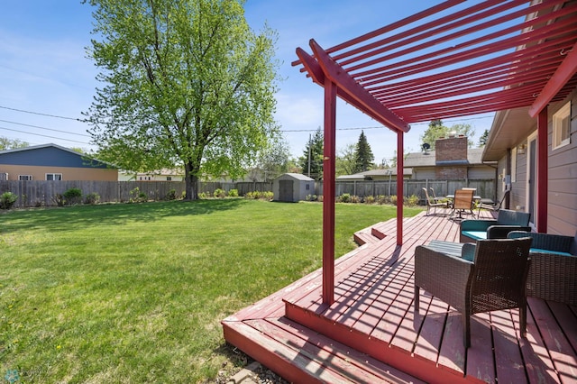 1214 8th St N, Moorhead, MN 56560 - deck with a pergola and outdoor dining space