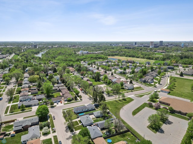 1214 8th St N, Moorhead, MN 56560 - aerial view of property and surrounding area with nearby suburban area