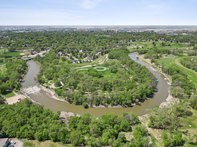 1214 8th St N, Moorhead, MN 56560 - bird's eye view of a nearby body of water and a tree filled landscape