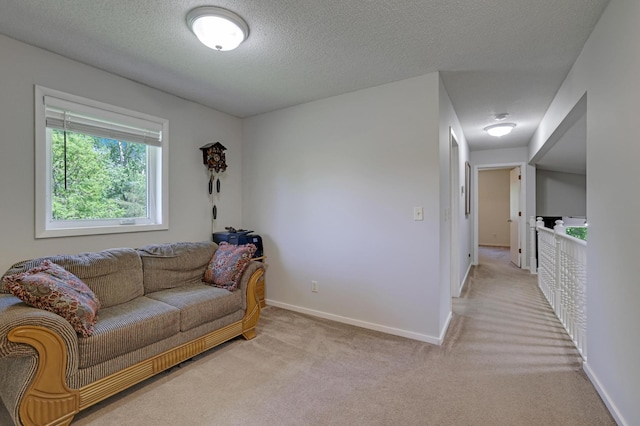 7256 Maciver Ave NE, Otsego, MN 55301 - living area with light colored carpet, baseboards, and a textured ceiling