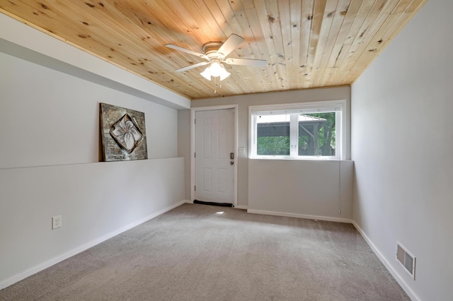 7256 Maciver Ave NE, Otsego, MN 55301 - carpeted empty room with wood ceiling, ceiling fan, and baseboards