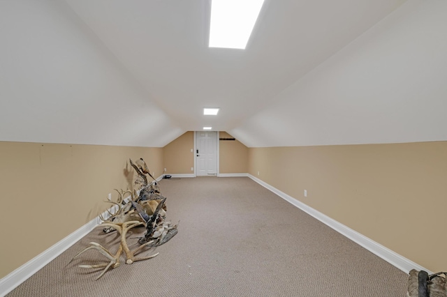 7256 Maciver Ave NE, Otsego, MN 55301 - additional living space with baseboards, carpet flooring, and vaulted ceiling