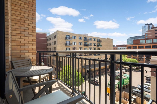balcony featuring a city view