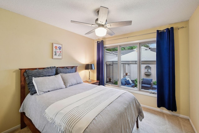 1623 Black Oaks Pl N, Plymouth, MN 55447 - bedroom with carpet, ceiling fan, and a textured ceiling