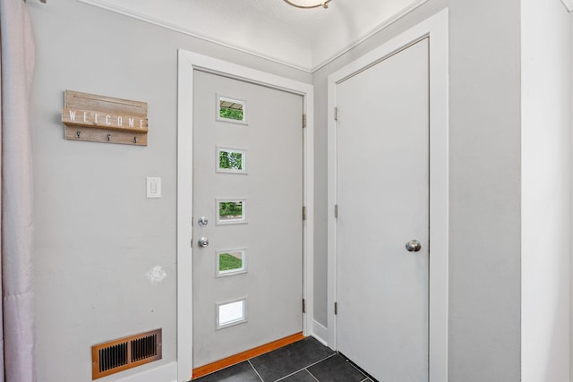 1354 Judith Ave, Roseville, MN 55113 - foyer featuring dark tile patterned flooring and healthy amount of natural light