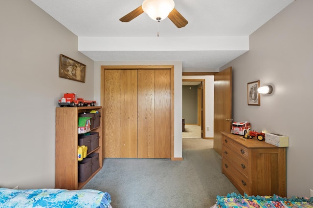 15777 Grover Ave NW, Clearwater Twp, MN 55320 - carpeted bedroom featuring a closet and a ceiling fan