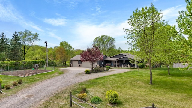 15777 Grover Ave NW, Clearwater Twp, MN 55320 - view of front facade with a front yard and dirt driveway