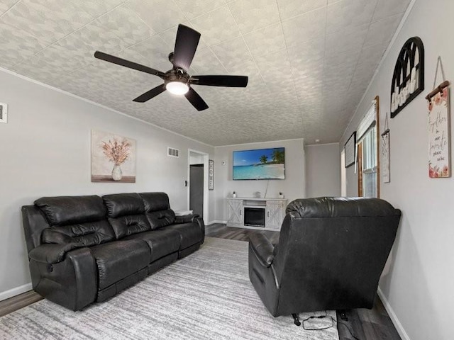 213 1st Ave E, Truman, MN 56088 - living area featuring wood finished floors and baseboards