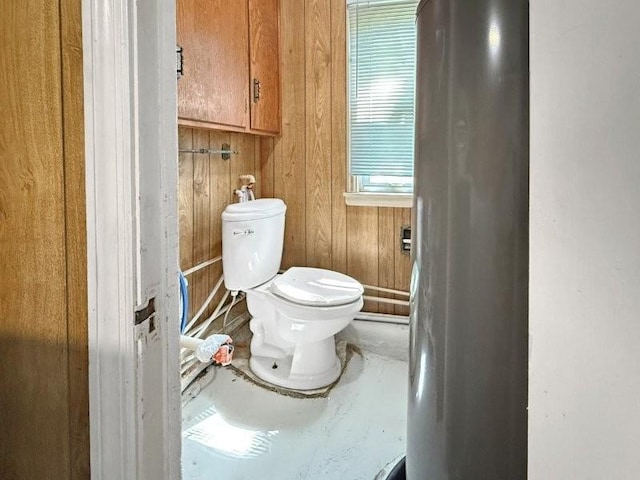 213 1st Ave E, Truman, MN 56088 - bathroom featuring toilet and wooden walls