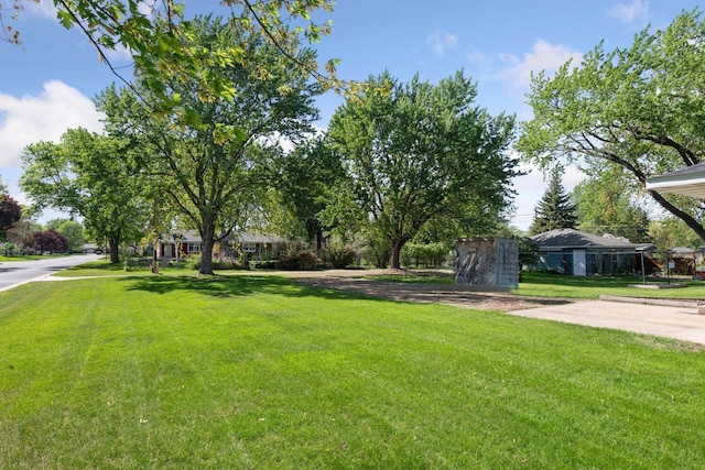 view of green lawn