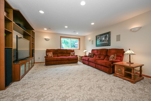 2917 85th St E, Inver Grove Heights, MN 55076 - living area featuring carpet flooring, recessed lighting, and baseboards
