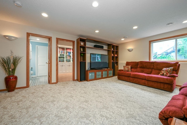 2917 85th St E, Inver Grove Heights, MN 55076 - carpeted living room with recessed lighting and baseboards