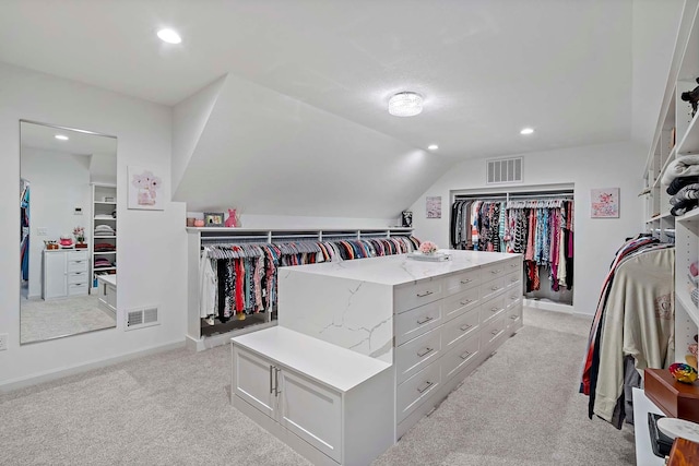 5315 Ranchview Ln N, Plymouth, MN 55446 - walk in closet with light carpet and vaulted ceiling