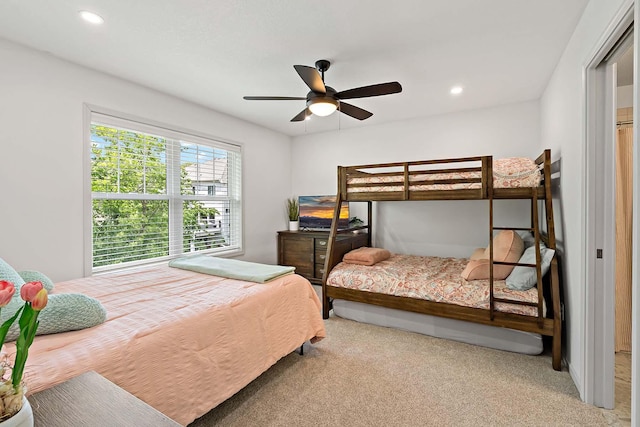 5315 Ranchview Ln N, Plymouth, MN 55446 - carpeted bedroom featuring recessed lighting and a ceiling fan
