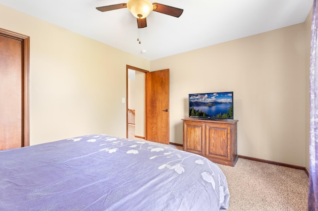 829 Dubuque Blvd, Zumbrota, MN 55992 - bedroom with carpet and a ceiling fan