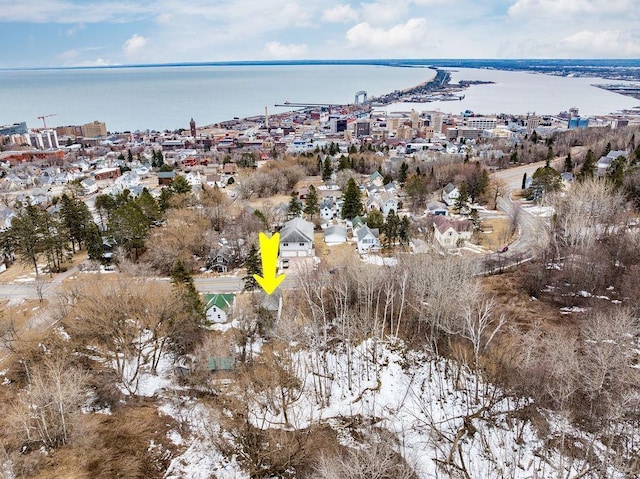view of property location with a nearby body of water