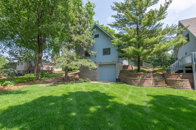 1749 Avocet Ln, Mound, MN 55364 - view of green lawn featuring stairs