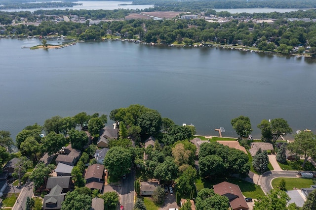 1749 Avocet Ln, Mound, MN 55364 - aerial perspective of suburban area with a large body of water