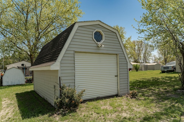 view of shed