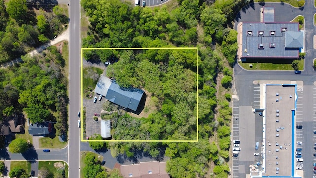 1345 Crestridge Ln Unit 203, Eagan, MN 55123 - aerial view of property and surrounding area with property boundaries highlighted