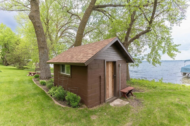 22005 Statesboro Trl, Clitherall, MN 56524 - view of shed featuring a water view