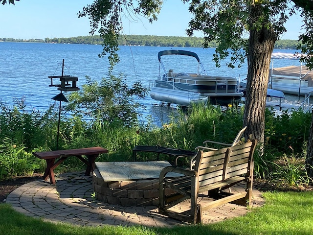 22005 Statesboro Trl, Clitherall, MN 56524 - view of property's community featuring a water view and an outdoor fire pit